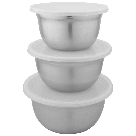 Bombay 3 Piece Stainless Steel Bowls with Lids