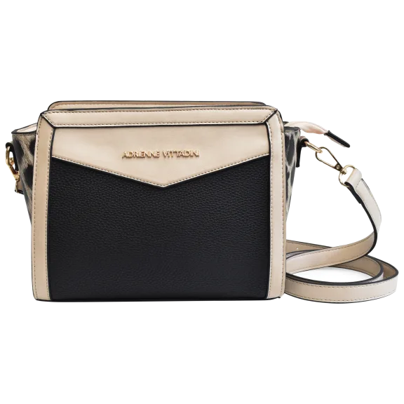 Adrienne Vittadini Leopard Trim Cross Body with Shoulder Strap