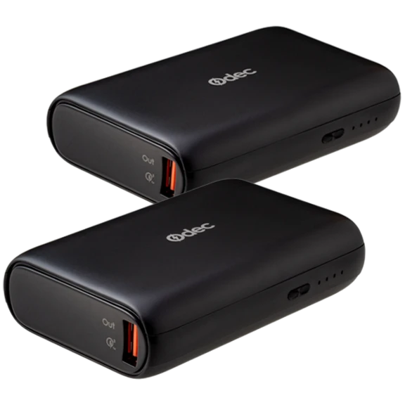 2-Pack: Odec 10000mAh Power Bank Quick Charge 3.0 A + 20-watt C