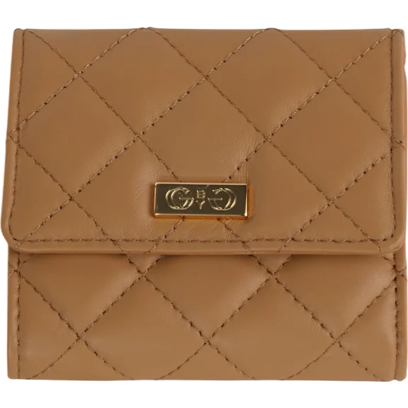G by Giuliana Black Label Quilted Lamb Leather Flap Wallet