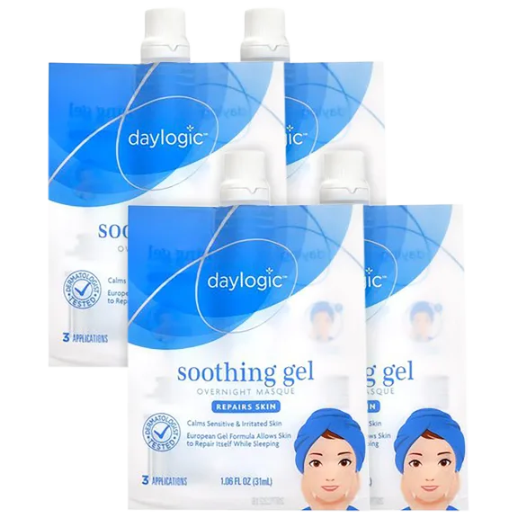 4-Pack: Day Logic Soothing Overnight Gel Masque