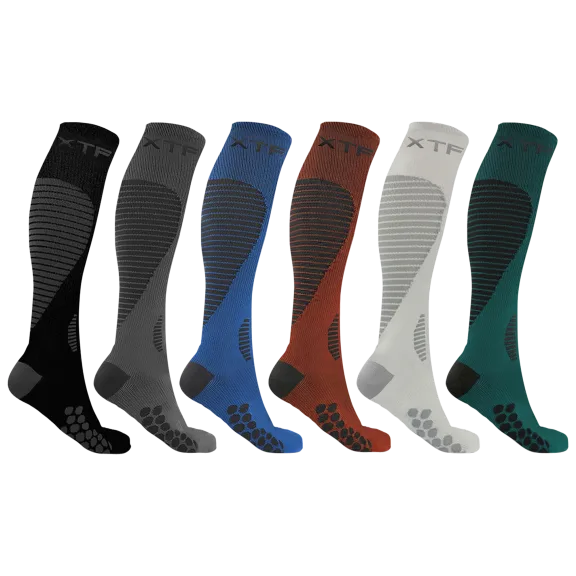 6-Pack: Extreme Fit Targeted Knee-High Compression Socks