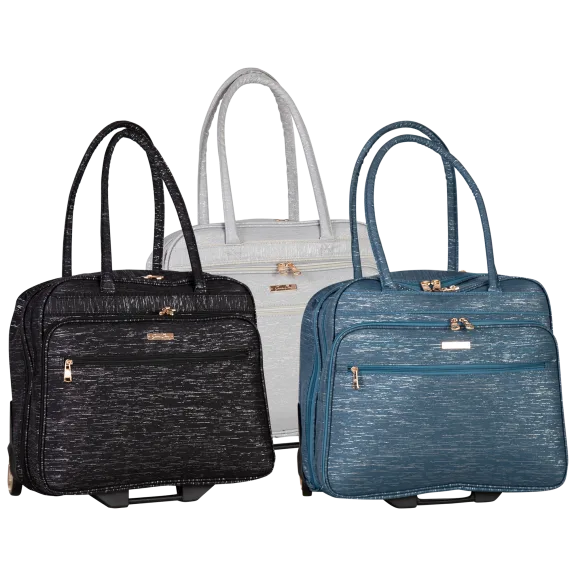 Jenni Chan Lightweight Metallic Wheeled Tote