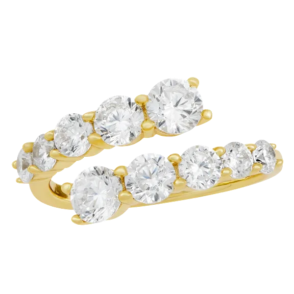 Savvy Cie Graduated CZ Bypass Ring
