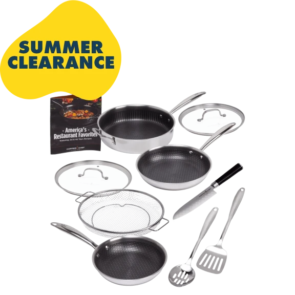 Copper Chef Non-Stick Stainless Steel Cookware Set
