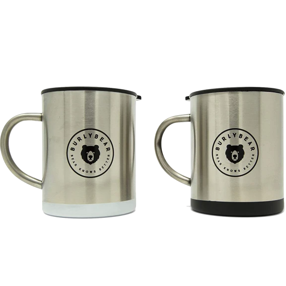 2-Pack: Burlybear Double Wall Insulated Stainless Steel Coffee Mugs