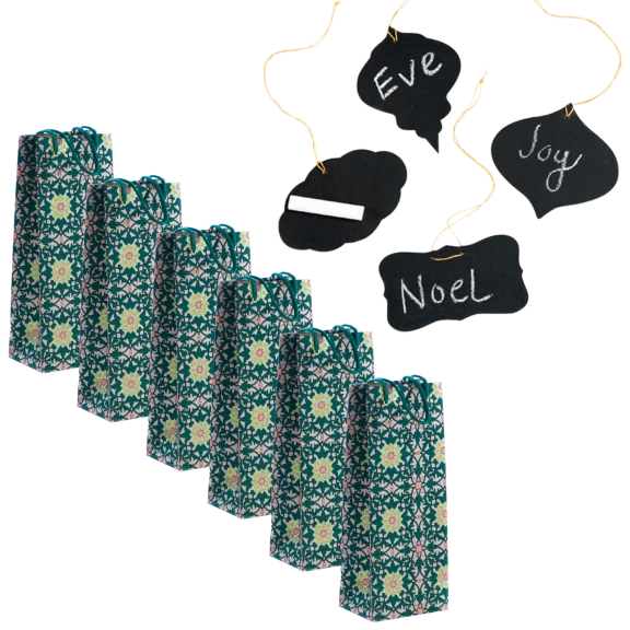 Shiraleah Wine Bags & Tags (4-to-6-Pack)