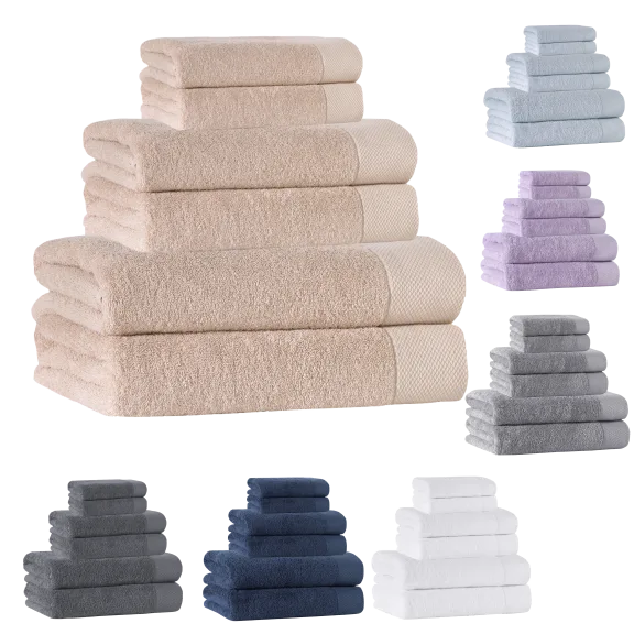 Enchante Home "Signature" 6-Piece Turkish Cotton Luxury Towel Set