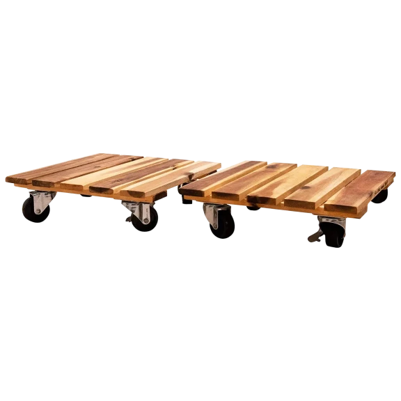 2-Pack: Villa Acacia Wood Plant Caddy by Thirteen Chefs