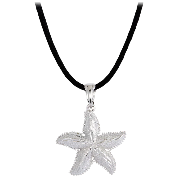 Savvy Cie Sterling Silver Starfish Drop Pendant