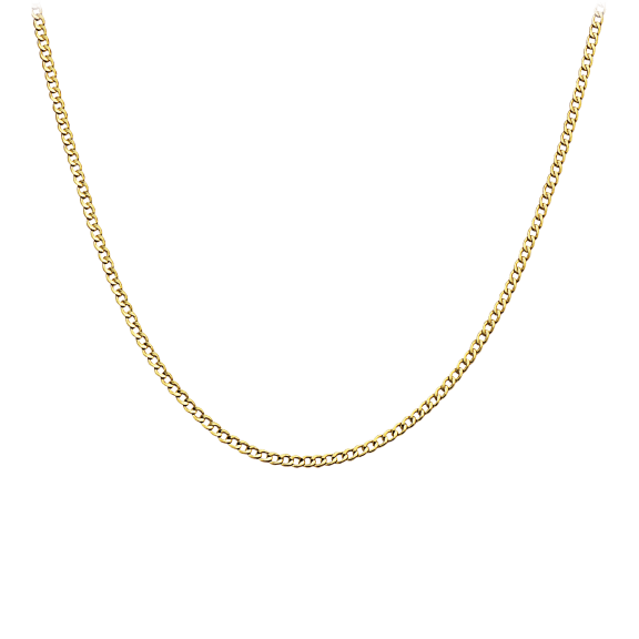 Pori Jewelers 14K Yellow Gold 2.0mm Cuban/Curb Link Chain Necklace