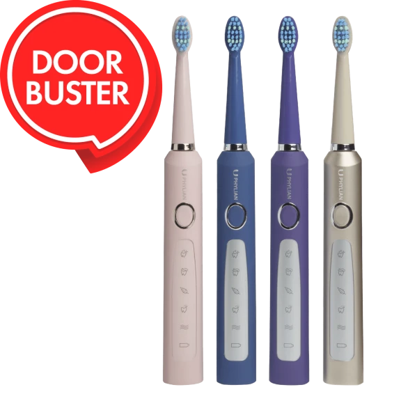 Phylian H8 Sonic Electric Toothbrush with 8 Brush Heads & Travel Case