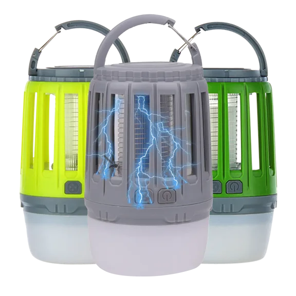 3 in 1 Waterproof Lantern Bug Zapper with Rechargeable Battery