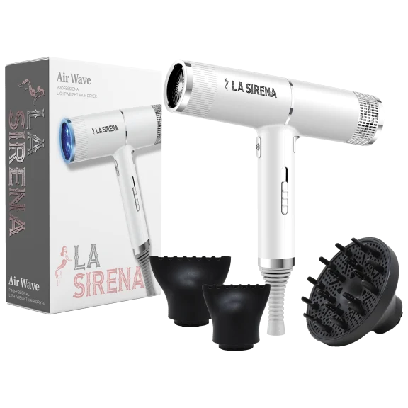 La Sirena Air Wave Pro Performance Hair Dryer with Blue Ionic Technology