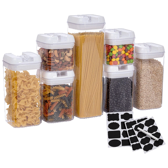 Cheer Collection Set of 7 Airtight Food Storage Containers