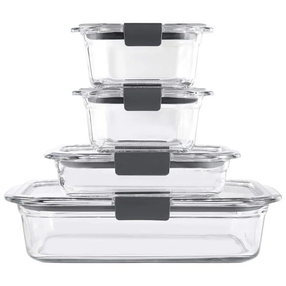 Rubbermaid 4-Piece Brilliance Glass Food Storage Set
