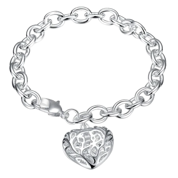 Hollywood Sensation Sterling Silver Reese Heart Bracelet