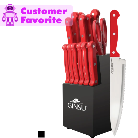Ginsu Kiso 14-Piece Knife Set with Wood Block