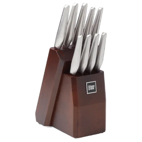 Robert Irvine 10-Piece Stainless Steel Knife Block Set