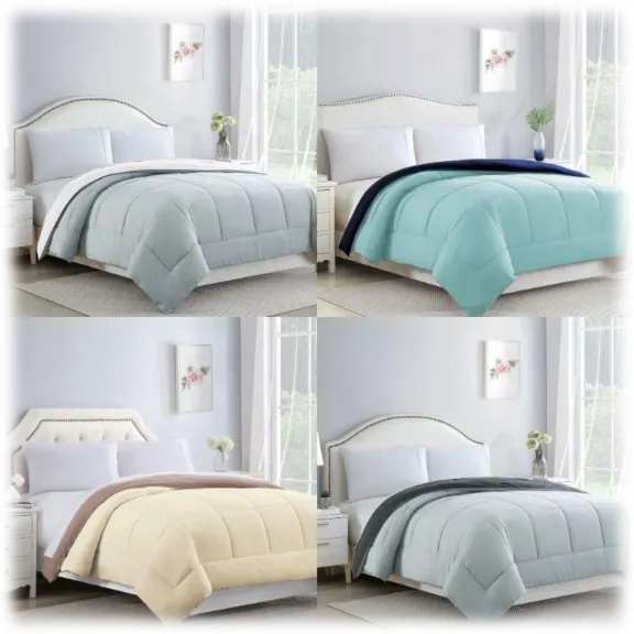 Bibb Home Reversible 2-Tone All Season Down Alternative Comforter