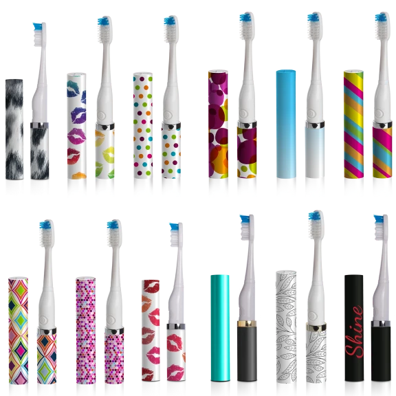 3-Pack: VIOlife Slim Sonic Travel Toothbrushes