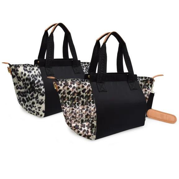 Adrienne Vittadini Leopard Printed Convertible Yoga Tote