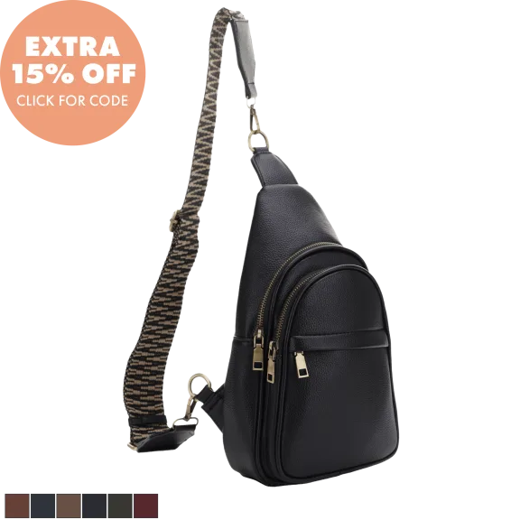 Malibu Skye Hannah Double Compartment Sling with Webbing Strap