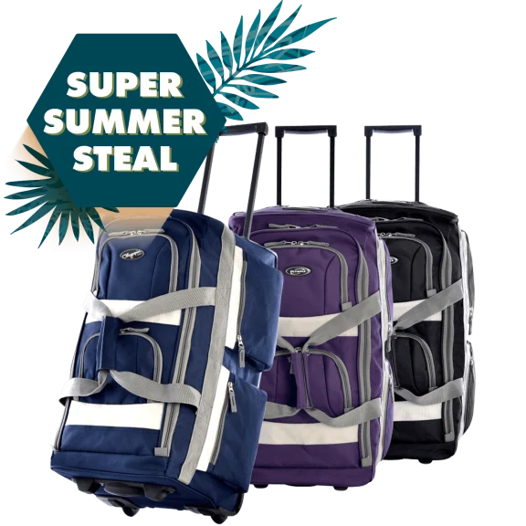 Olympia USA 8-Pocket Rolling Duffel Bag