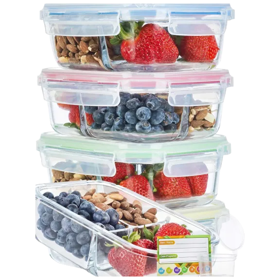 5-Pack: House of Lords Glass Meal Prep Containers