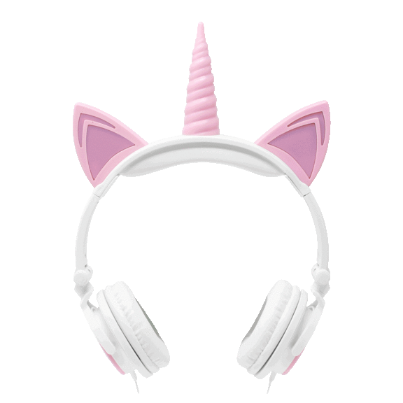 Gabba Goods LED Light-up Unicorn Wired Headphones for Kids