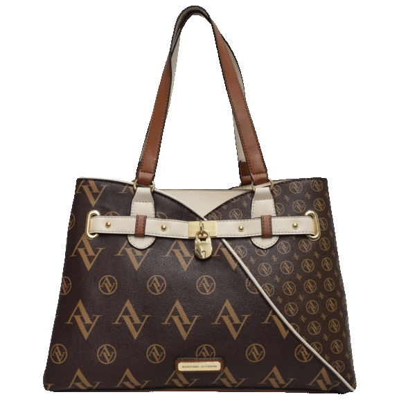 Adrienne Vittadini Signature Block Satchel