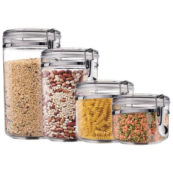 Kryllic 4-Piece Airtight Kitchen Canister Set