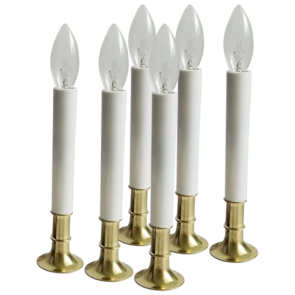 6-Pack: Holiday Joy Auto Sensing Window Candles