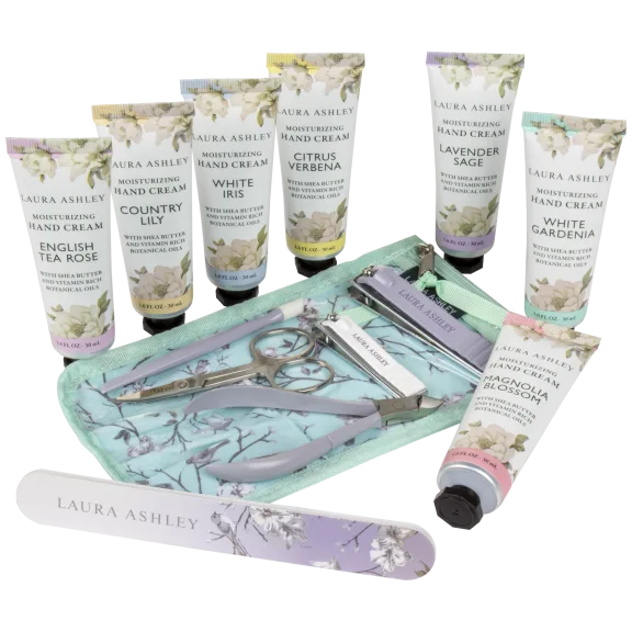 Laura Ashley 14-Piece Mani Pedi Tools and Hand Creams Set