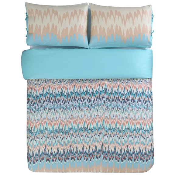 3 Piece: Elegant Linens Ginny Aztec Print Duvet Set