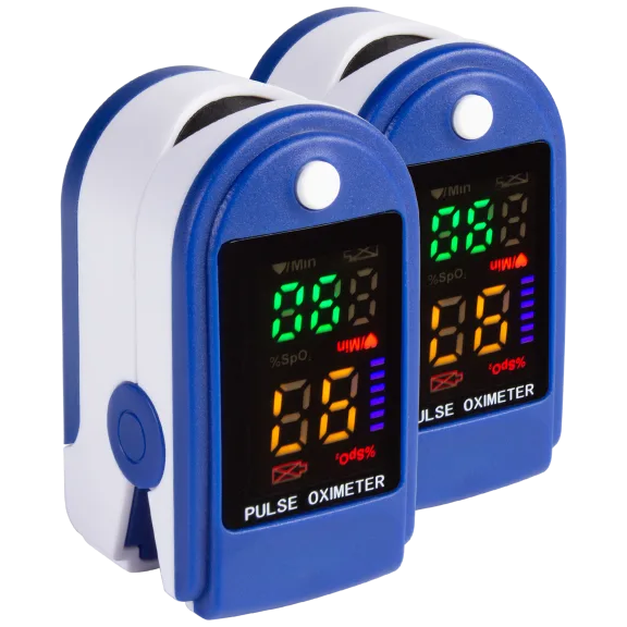 2-Pack: Fingertip Pulse Oximeter Blood Oxygen Saturation Monitor