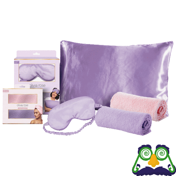 Olivia Rose Satin Sleep Set & 2 Pack Towel Turbans