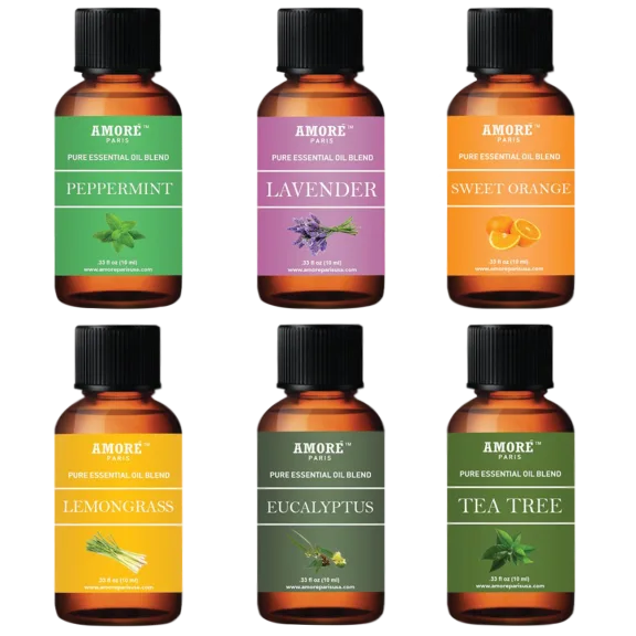 Amore Essential Oil Gift Set with Top 6 Blends