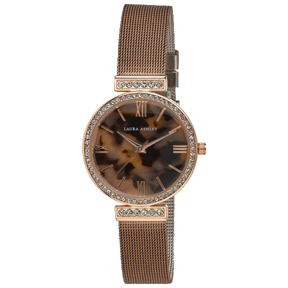 Laura Ashley Ladies Crystal T- Bar Watch