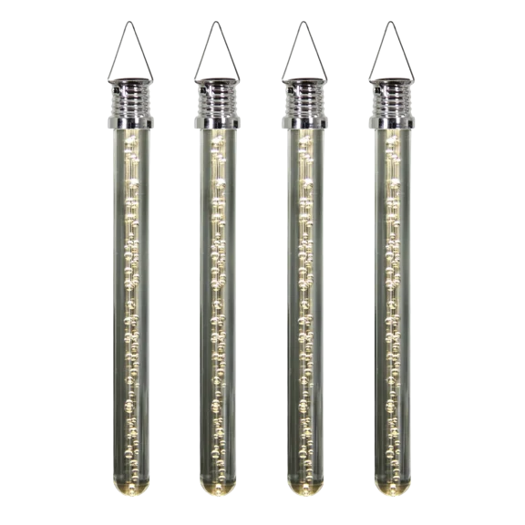 4-Pack: Exhart Solar Acrylic LED Bubble Stick