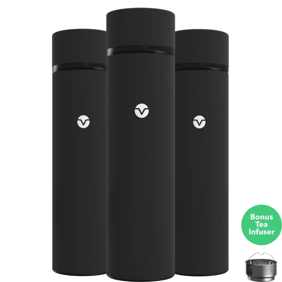 3-Pack: Vremi 17oz Premium Hot/Cold Double Walled Insulated Bottles