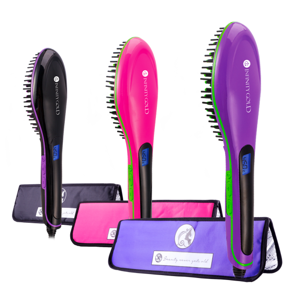 Infinity Gold Advanced Infrared Straightening Brush + Heat Mat
