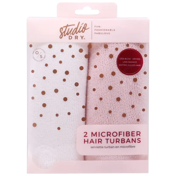 Studio Dry 2-Piece Microfiber Turban Set