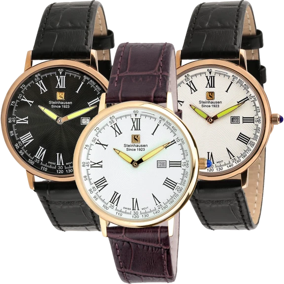 Men's "Altdorf" Swiss Quartz Watch w/Rose Gold Case by Steinhausen