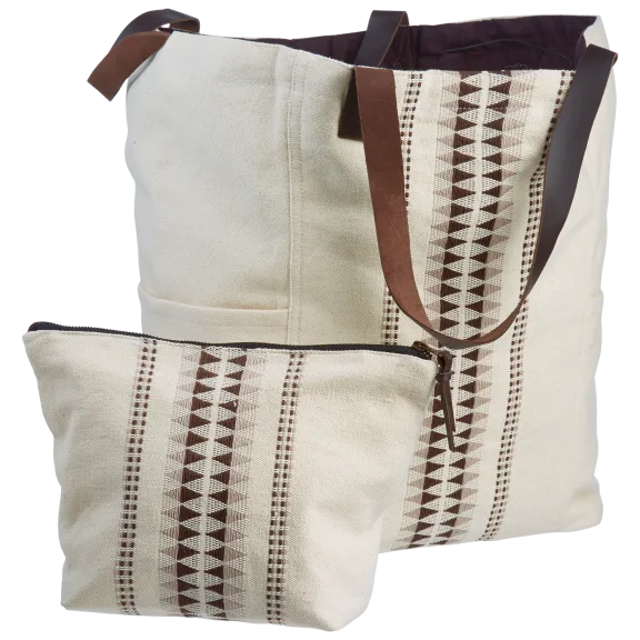 Roost Diamond Pattern Tote with Large Pouch
