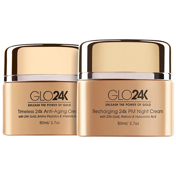 Glo24K Anti-Aging Cream & Recharging 24K PM Night Cream