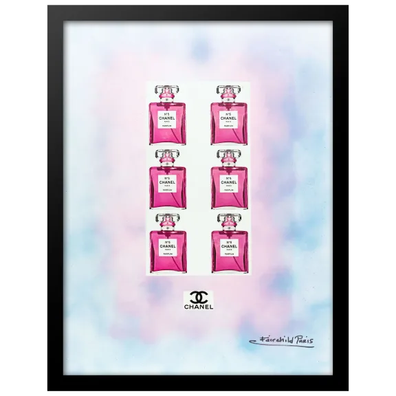 Fairchild Paris Chanel No5 Perfume Bottles - 14" x 18" Framed Print