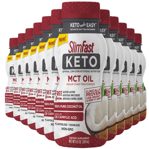 12-Pack: SlimFast Keto MCT Oil (96oz total)
