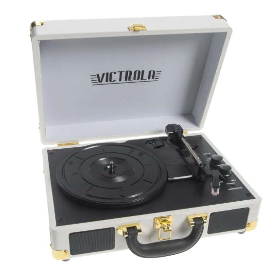 Victrola Bluetooth Portable Suitcase Record Player with 3-Speed Turntable