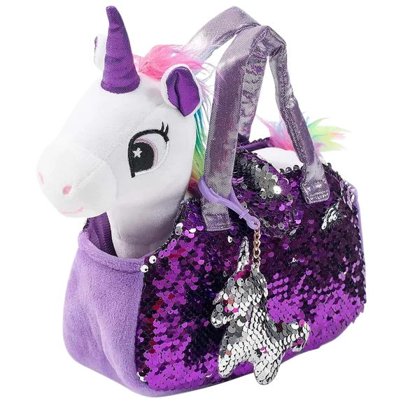 Titan Plush Unicorn & Sequin Purse Set